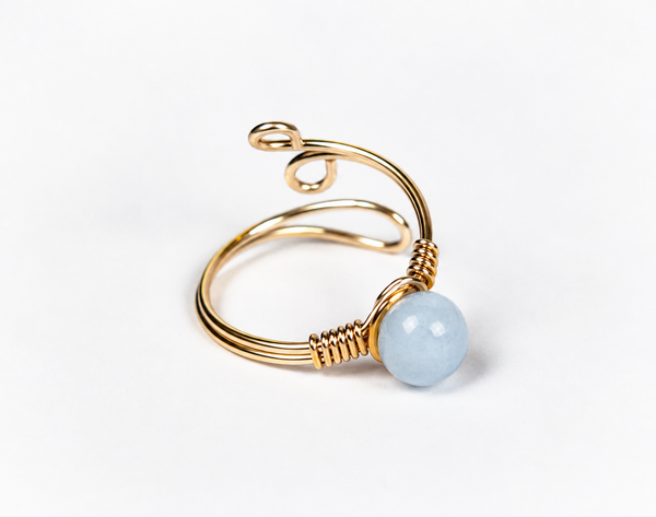 Anillo Aguamarina