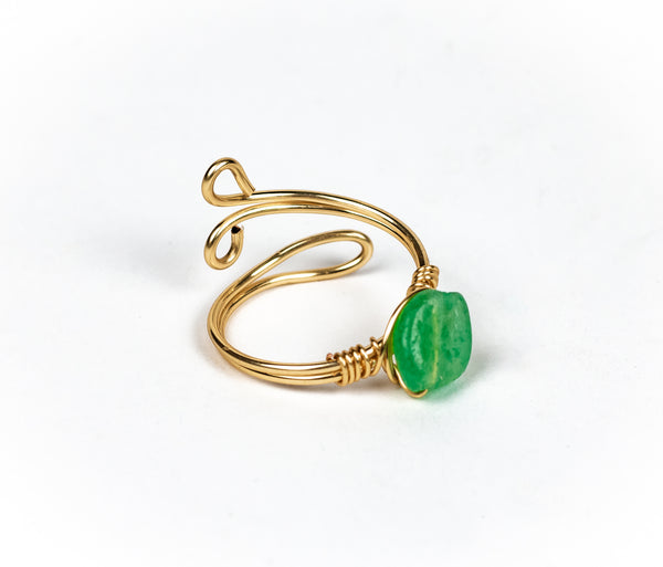 Anillo Cuarzo Verde